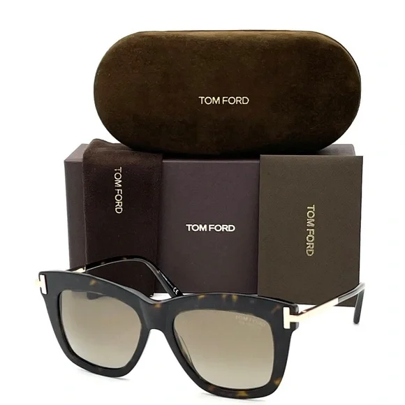 New - Tom Ford DASHA FT0822 52HDark Havana / Brown Polarized  display picture 2